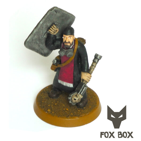Fox Box Sororitas Arcanum Priest with Shock Mace and Riot Shield